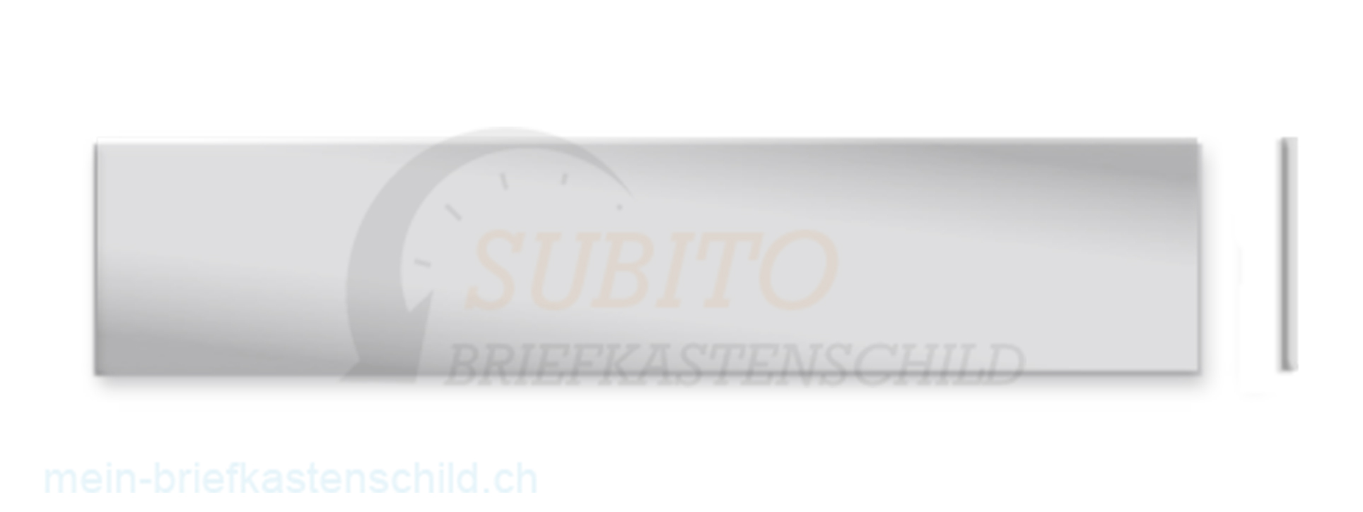 Briefkastenschild Schweizer 119 x 25 x 1,6 Kunststoff weiss